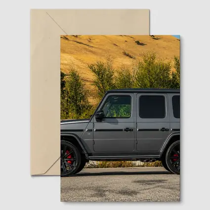 Mercedes G Class Gray SUV Mountain Backdrop