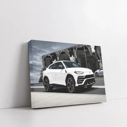 Lamborghini Urus White SUV Urban Street