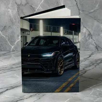 Lamborghini Urus Black Night City Street