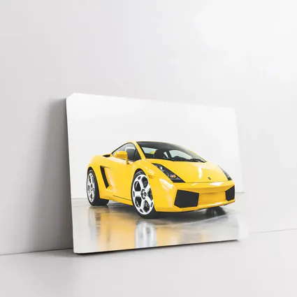 Lamborghini Gallardo Yellow Supercar White Background