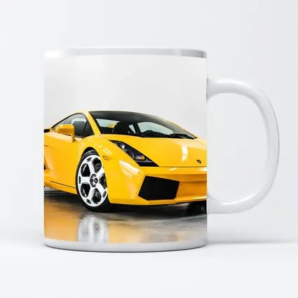 Lamborghini Gallardo Yellow Supercar White Background
