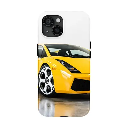 Lamborghini Gallardo Yellow Supercar White Background