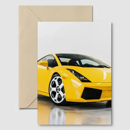 Lamborghini Gallardo Yellow Supercar White Background