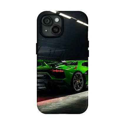 Lamborghini Aventador Green Supercar Dark Garage