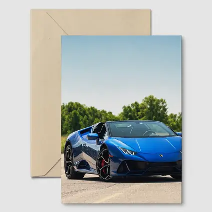 Lamborghini Huracan Blue Spyder Open Air
