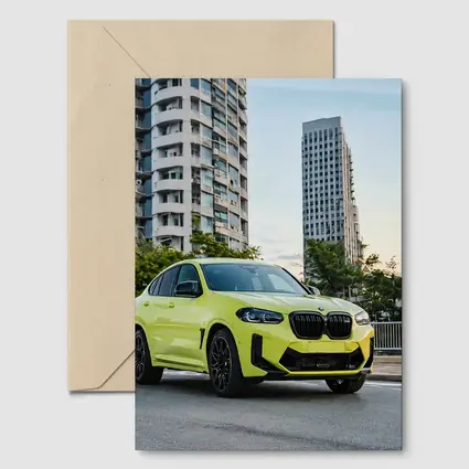 BMW X4 M Yellow Urban City Street