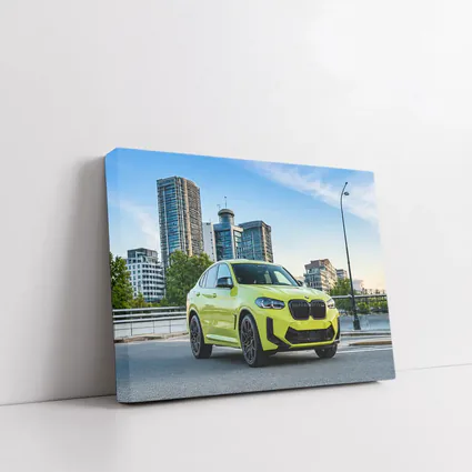 BMW X4 M City Street Yellow SUV