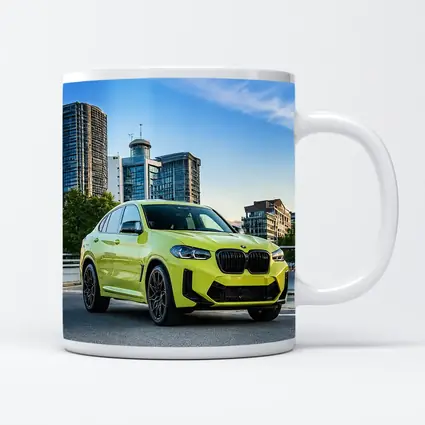 BMW X4 M City Street Yellow SUV
