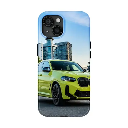 BMW X4 M City Street Yellow SUV