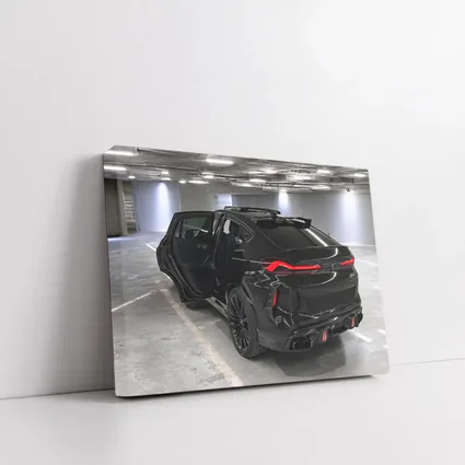 BMW X6M Black SUV Underground Parking