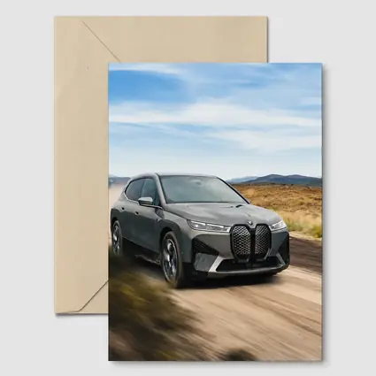 BMW iX Electric SUV Desert Dirt Road