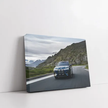BMW iX Electric SUV Mountain Road Drive