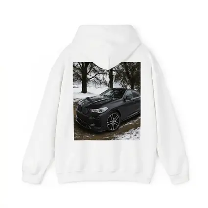 BMW X6M Matte Black Winter Snow Scene