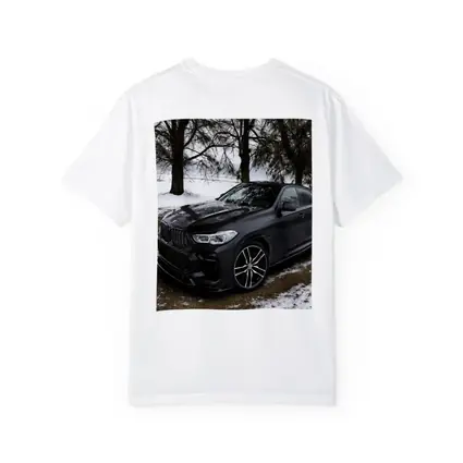 BMW X6M Matte Black Winter Snow Scene