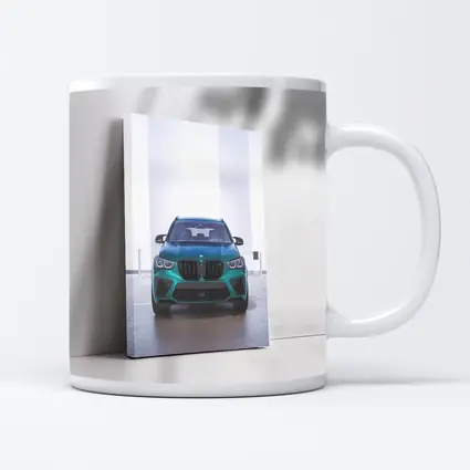 BMW X5M Teal Front View Indoor