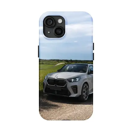 BMW X6M Silver on Rural Gravel Road