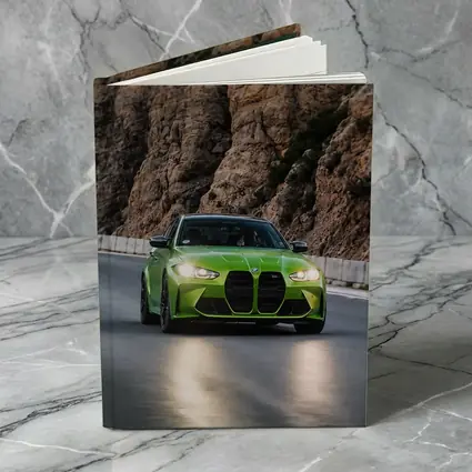 BMW M3 Green On Rocky Mountain Road