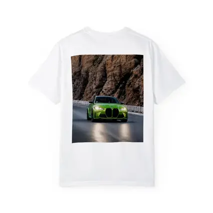 BMW M3 Green On Rocky Mountain Road
