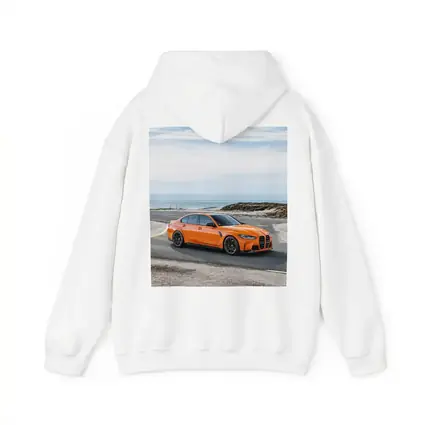 BMW M3 Orange Sedan Coastal Road
