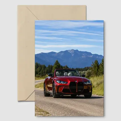 BMW M4 Convertible Red Mountain Road Drive