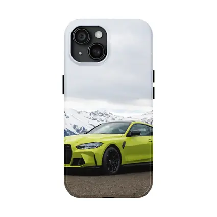 BMW M4 Coupe Green Alpine Mountain Background