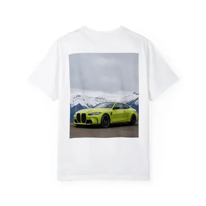 BMW M4 Coupe Green Alpine Mountain Background