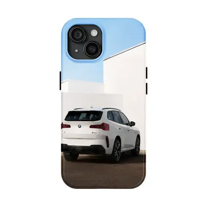 BMW X3 White SUV Minimal Architecture Background