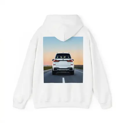 BMW X7 White SUV Sunset Highway Drive