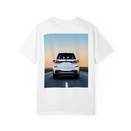BMW X7 White SUV Sunset Highway Drive