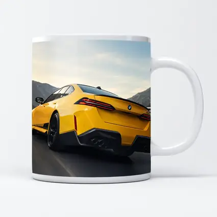 BMW M4 Yellow Coupe Mountain Road