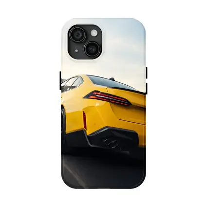BMW M4 Yellow Coupe Mountain Road