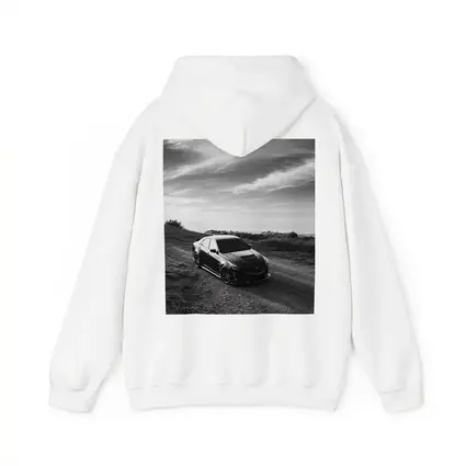Cadillac CTS Black and White Rural Road
