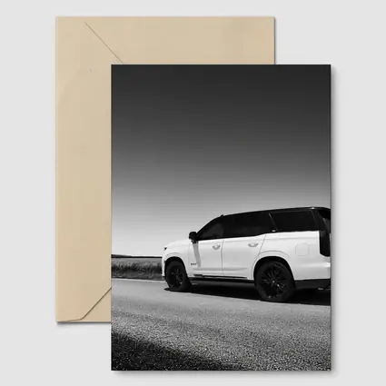 Cadillac Escalade Black White Open Road