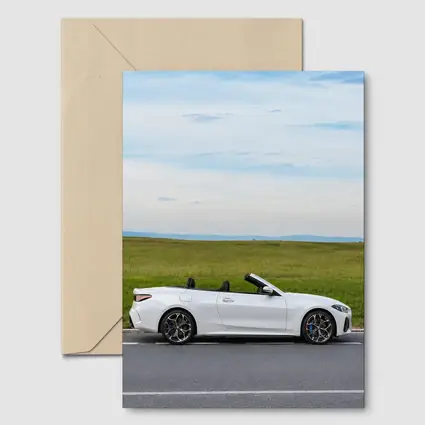BMW 4 Series Convertible White Open Road