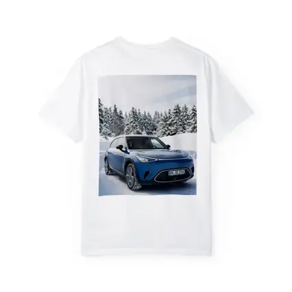 Smart Car Blue SUV Snowy Winter Forest