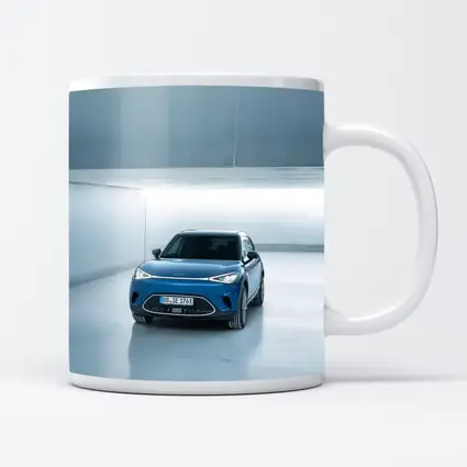 Smart Car Blue Electric SUV Studio Garage