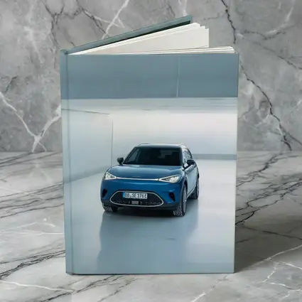 Smart Car Blue Electric SUV Studio Garage