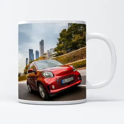 Smart EQ Fortwo Red City Skyline Drive
