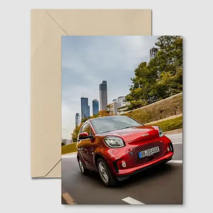 Smart EQ Fortwo Red City Skyline Drive