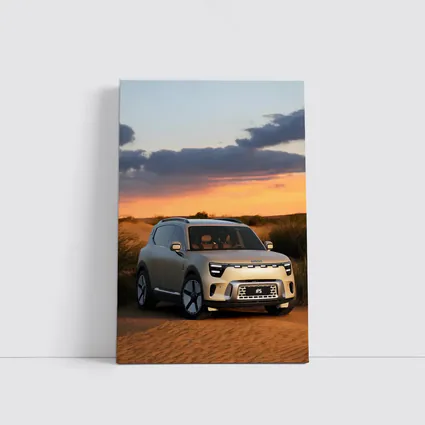 Smart Car SUV Desert Sunset Dunes