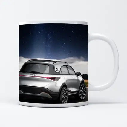 Smart Car Rear View Starry Night Sky