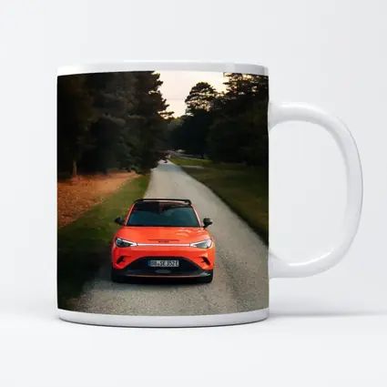 Smart Car Orange SUV Forest Road