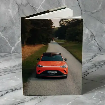 Smart Car Orange SUV Forest Road