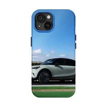 Smart Car Green Highway City Background