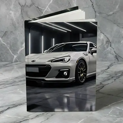 Subaru BRZ White Sports Car Garage