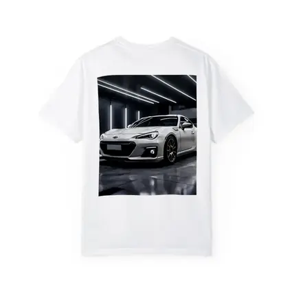 Subaru BRZ White Sports Car Garage